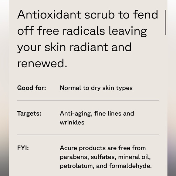 ACURE Radically Rejuvenating Facial Scrub - Picture 3 of 9